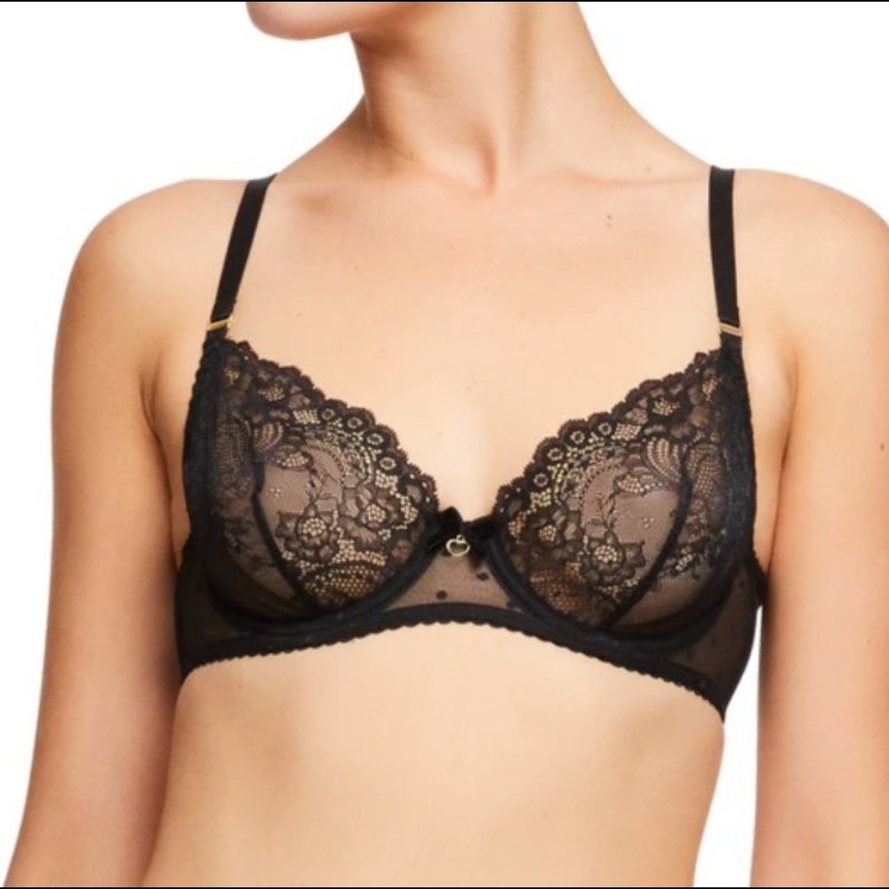 Dita Von Teese Black Fianna Lace Bra 32B